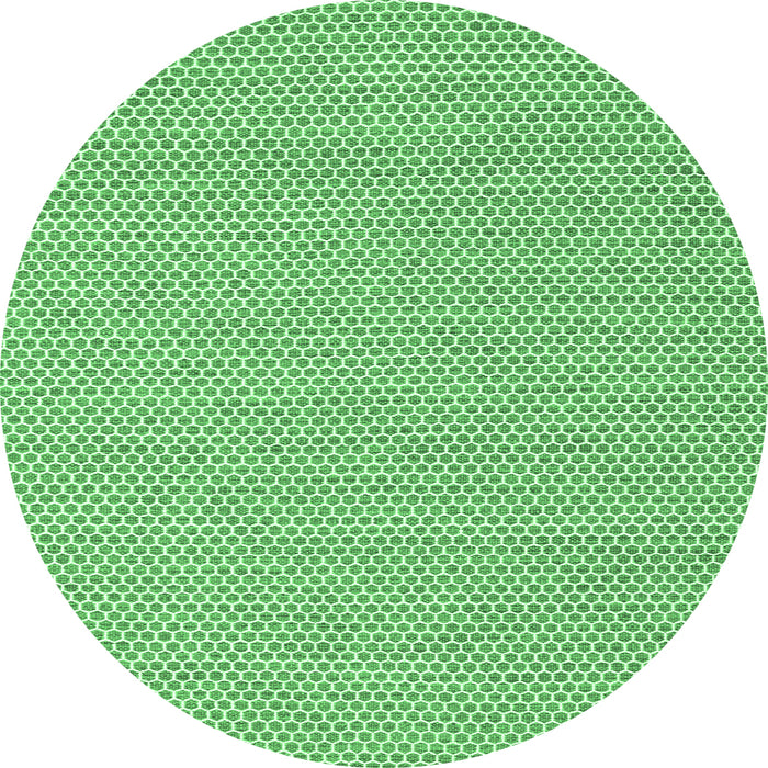 Round Abstract Emerald Green Contemporary Rug, con2168emgrn