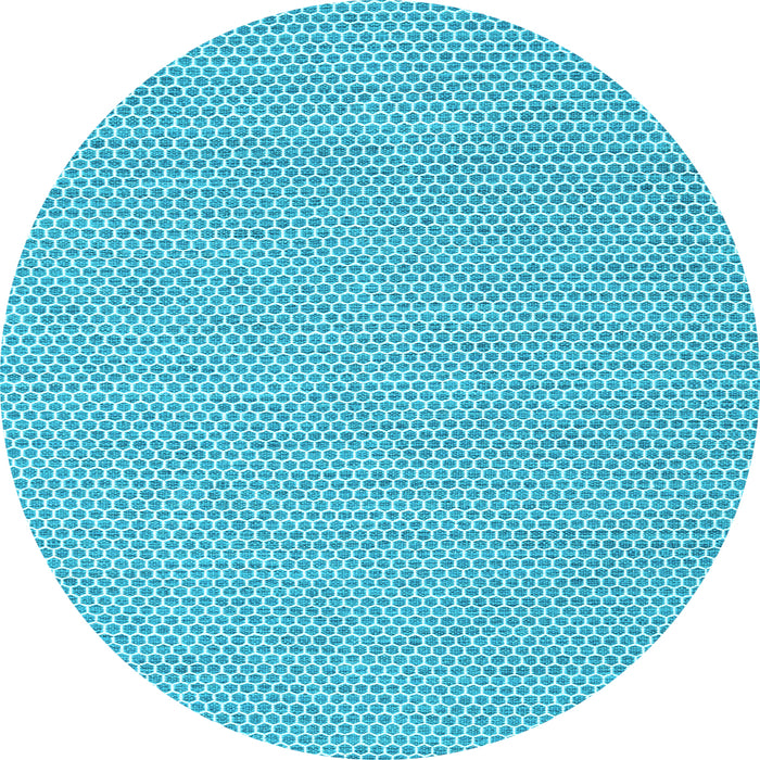 Round Abstract Light Blue Contemporary Rug, con2168lblu