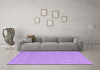 Machine Washable Abstract Purple Contemporary Rug, wshcon2168pur