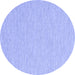 Round Abstract Blue Contemporary Rug, con2169blu