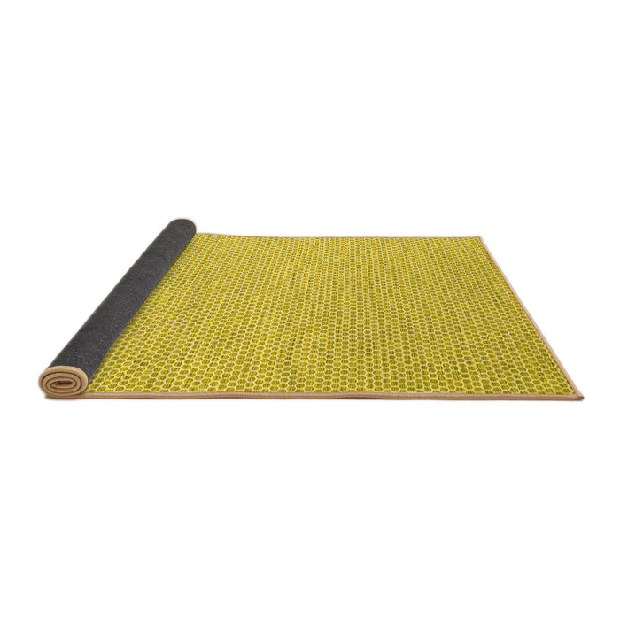 Sideview of Abstract Yellow Contemporary Rug, con2169yw