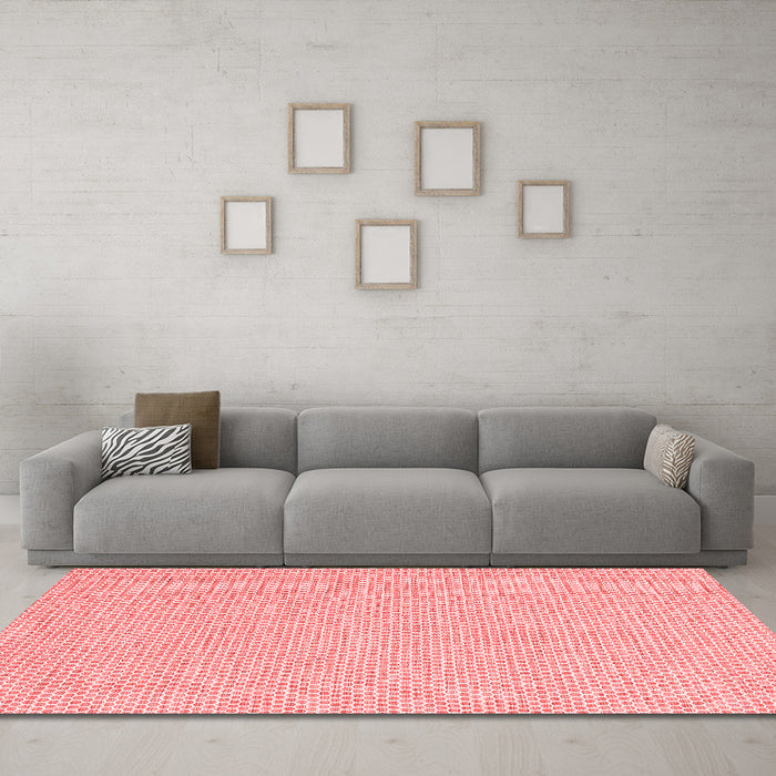 Contemporary Red Washable Rugs