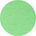 Round Abstract Emerald Green Contemporary Rug, con2169emgrn