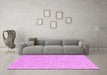 Machine Washable Abstract Pink Contemporary Rug in a Living Room, wshcon2169pnk