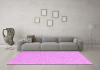 Machine Washable Abstract Pink Contemporary Rug, wshcon2169pnk