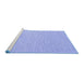 Sideview of Machine Washable Abstract Blue Contemporary Rug, wshcon2169blu