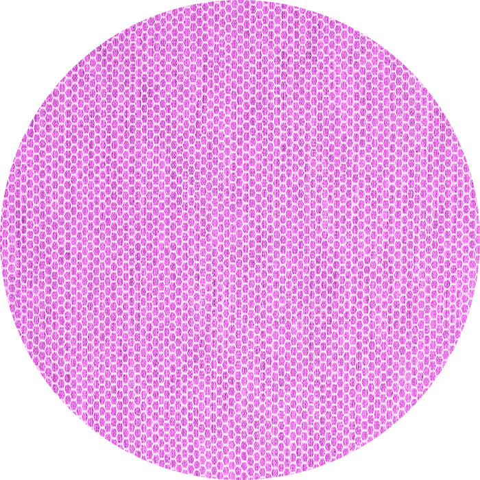 Round Machine Washable Abstract Pink Contemporary Rug, wshcon2169pnk