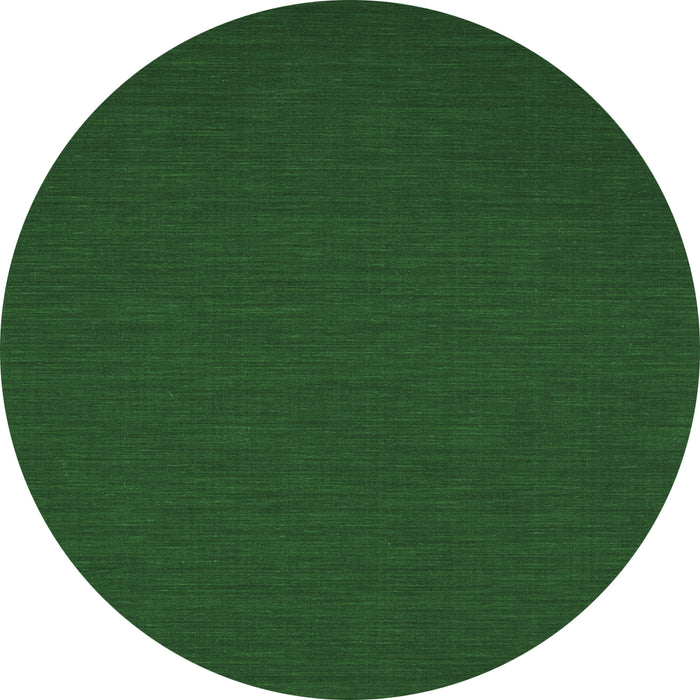 Round Abstract Emerald Green Contemporary Rug, con216emgrn