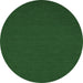 Round Abstract Emerald Green Contemporary Rug, con216emgrn