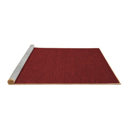 Sideview of Machine Washable Abstract Brown Contemporary Rug, wshcon216brn