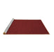 Sideview of Machine Washable Abstract Brown Contemporary Rug, wshcon216brn