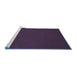 Sideview of Machine Washable Abstract Blue Contemporary Rug, wshcon216blu