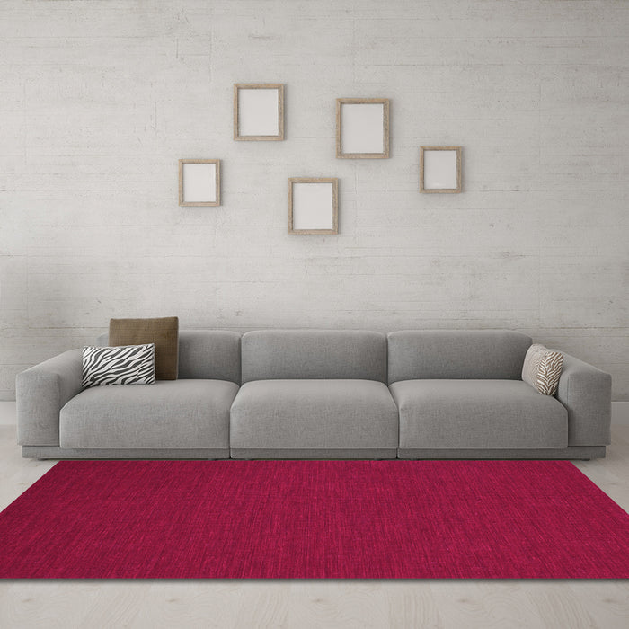 Machine Washable Abstract Pink Contemporary Rug in a Living Room, wshcon216pnk