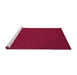 Sideview of Machine Washable Abstract Pink Contemporary Rug, wshcon216pnk