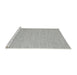 Serging Thickness of Machine Washable Contemporary Grey Gray Rug, wshcon2170