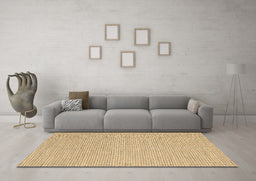 Machine Washable Abstract Brown Contemporary Rug in a Living Room,, wshcon2170brn