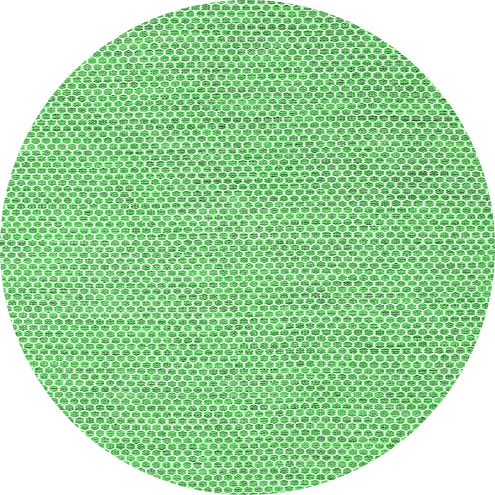 Round Abstract Emerald Green Contemporary Rug, con2170emgrn