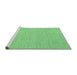 Sideview of Machine Washable Abstract Emerald Green Contemporary Area Rugs, wshcon2170emgrn