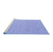 Sideview of Machine Washable Abstract Blue Contemporary Rug, wshcon2170blu