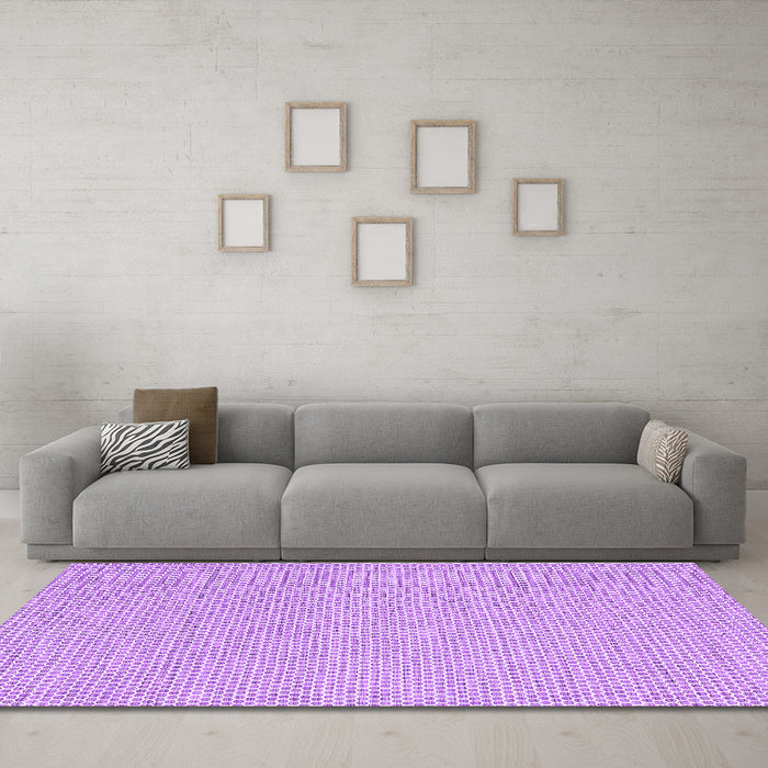 Machine Washable Abstract Purple Contemporary Area Rugs in a Living Room, wshcon2170pur