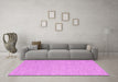 Machine Washable Abstract Pink Contemporary Rug in a Living Room, wshcon2170pnk