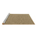 Sideview of Machine Washable Abstract Brown Contemporary Rug, wshcon2171brn