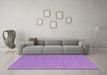 Machine Washable Abstract Purple Contemporary Area Rugs in a Living Room, wshcon2171pur