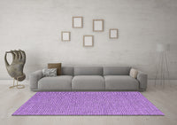 Machine Washable Abstract Purple Contemporary Rug, wshcon2171pur