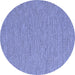 Round Abstract Blue Contemporary Rug, con2171blu