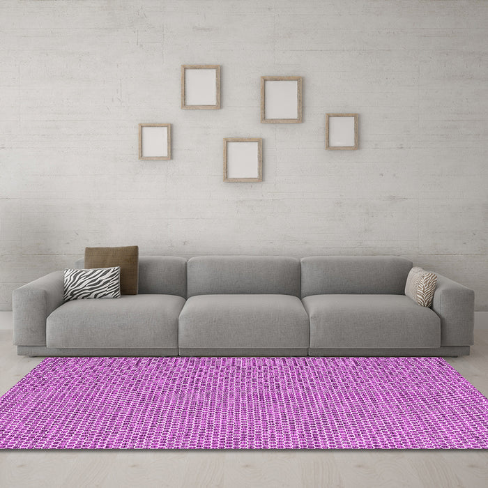 Machine Washable Abstract Pink Contemporary Rug in a Living Room, wshcon2171pnk