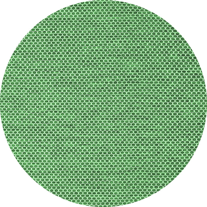 Round Abstract Emerald Green Contemporary Rug, con2171emgrn