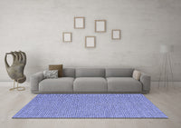 Machine Washable Abstract Blue Contemporary Rug, wshcon2171blu