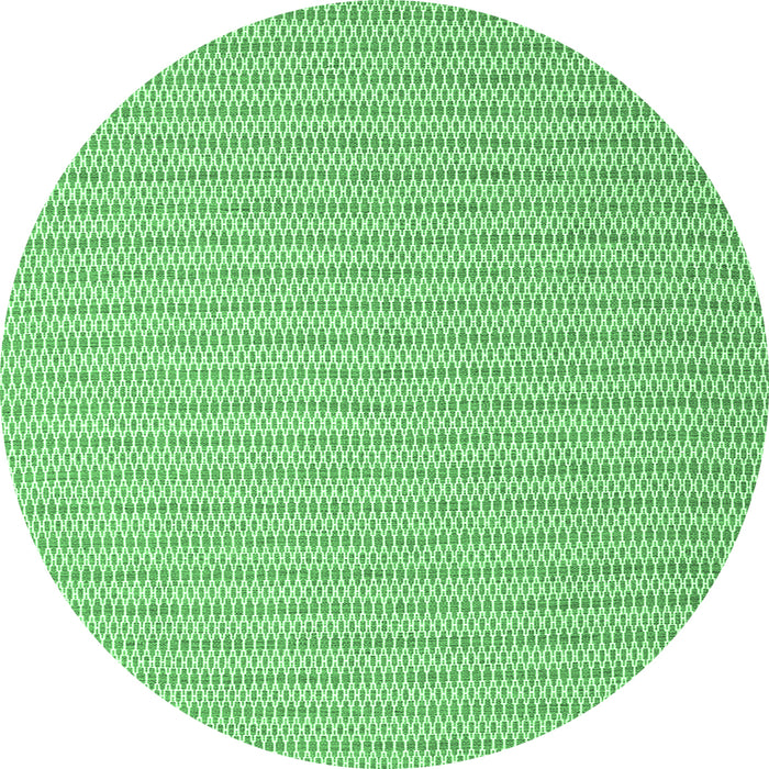 Round Abstract Emerald Green Contemporary Rug, con2172emgrn