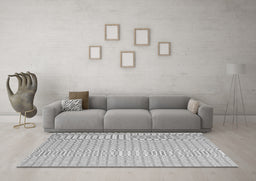 Machine Washable Abstract Gray Contemporary Rug in a Living Room,, wshcon2172gry