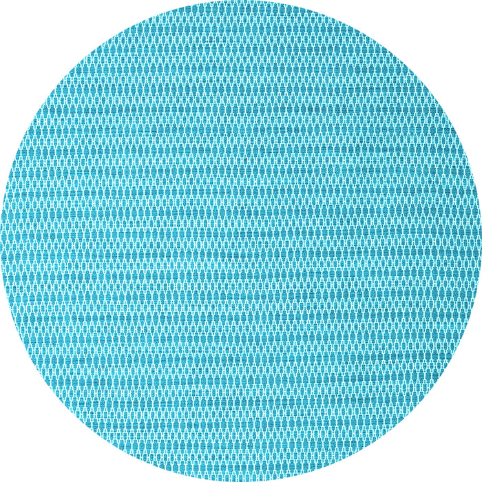 Round Abstract Light Blue Contemporary Rug, con2172lblu