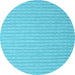 Round Abstract Light Blue Contemporary Rug, con2172lblu