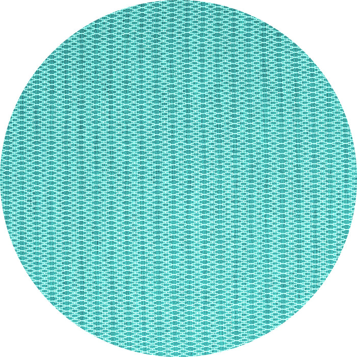 Round Abstract Turquoise Contemporary Rug, con2172turq