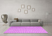 Machine Washable Abstract Pink Contemporary Rug in a Living Room, wshcon2172pnk