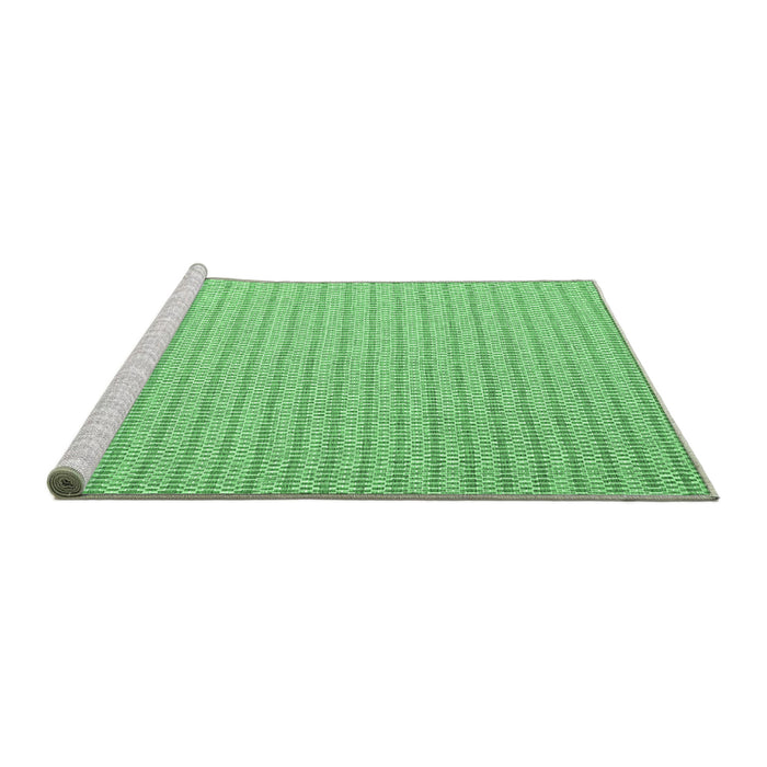 Sideview of Machine Washable Abstract Emerald Green Contemporary Area Rugs, wshcon2172emgrn