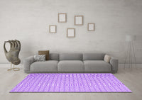 Machine Washable Abstract Purple Contemporary Rug, wshcon2172pur