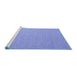 Sideview of Machine Washable Abstract Blue Contemporary Rug, wshcon2173blu