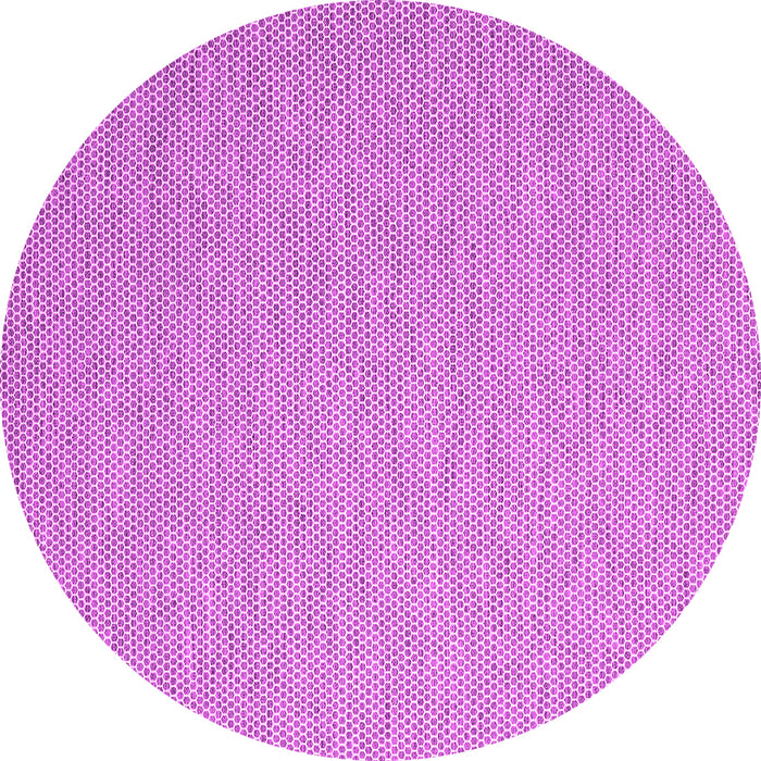 Round Abstract Pink Contemporary Rug, con2173pnk