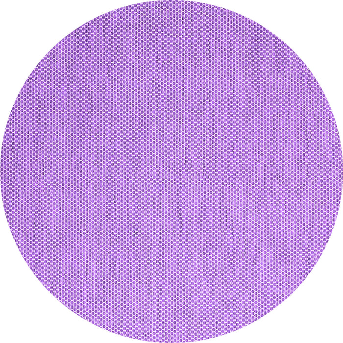 Round Machine Washable Abstract Purple Contemporary Area Rugs, wshcon2173pur