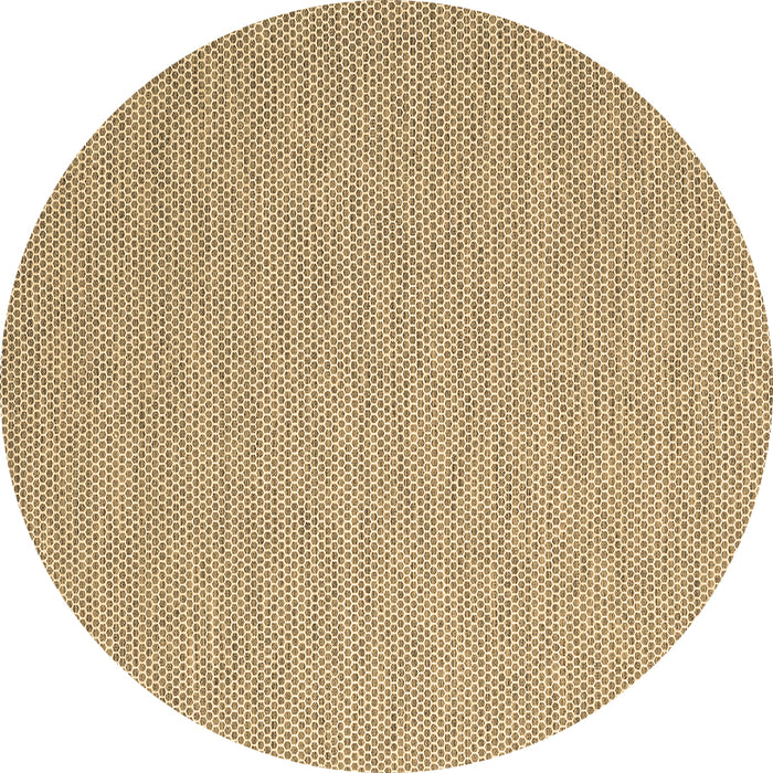 Round Abstract Brown Contemporary Rug, con2173brn