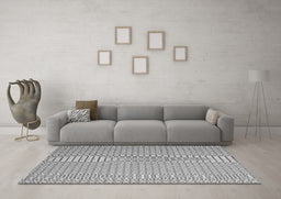 Machine Washable Abstract Gray Contemporary Rug in a Living Room,, wshcon2174gry
