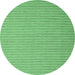 Round Machine Washable Abstract Emerald Green Contemporary Area Rugs, wshcon2174emgrn