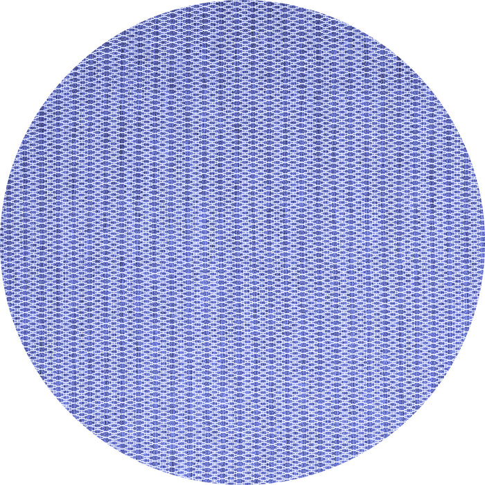 Round Abstract Blue Contemporary Rug, con2174blu