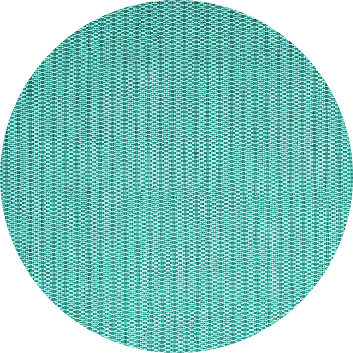 Round Machine Washable Abstract Turquoise Contemporary Area Rugs, wshcon2174turq