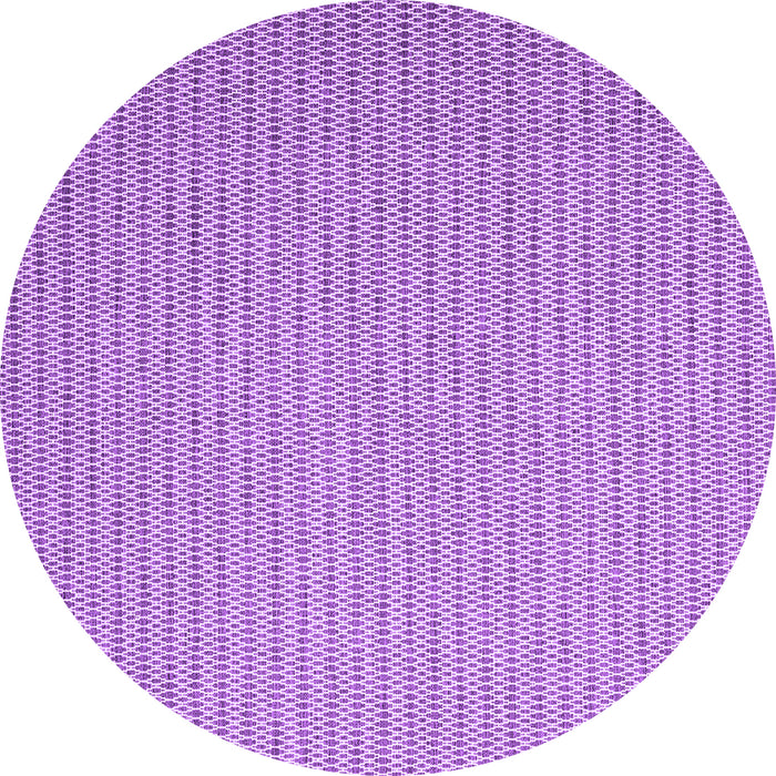 Round Abstract Purple Contemporary Rug, con2174pur