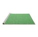 Sideview of Machine Washable Abstract Emerald Green Contemporary Area Rugs, wshcon2174emgrn